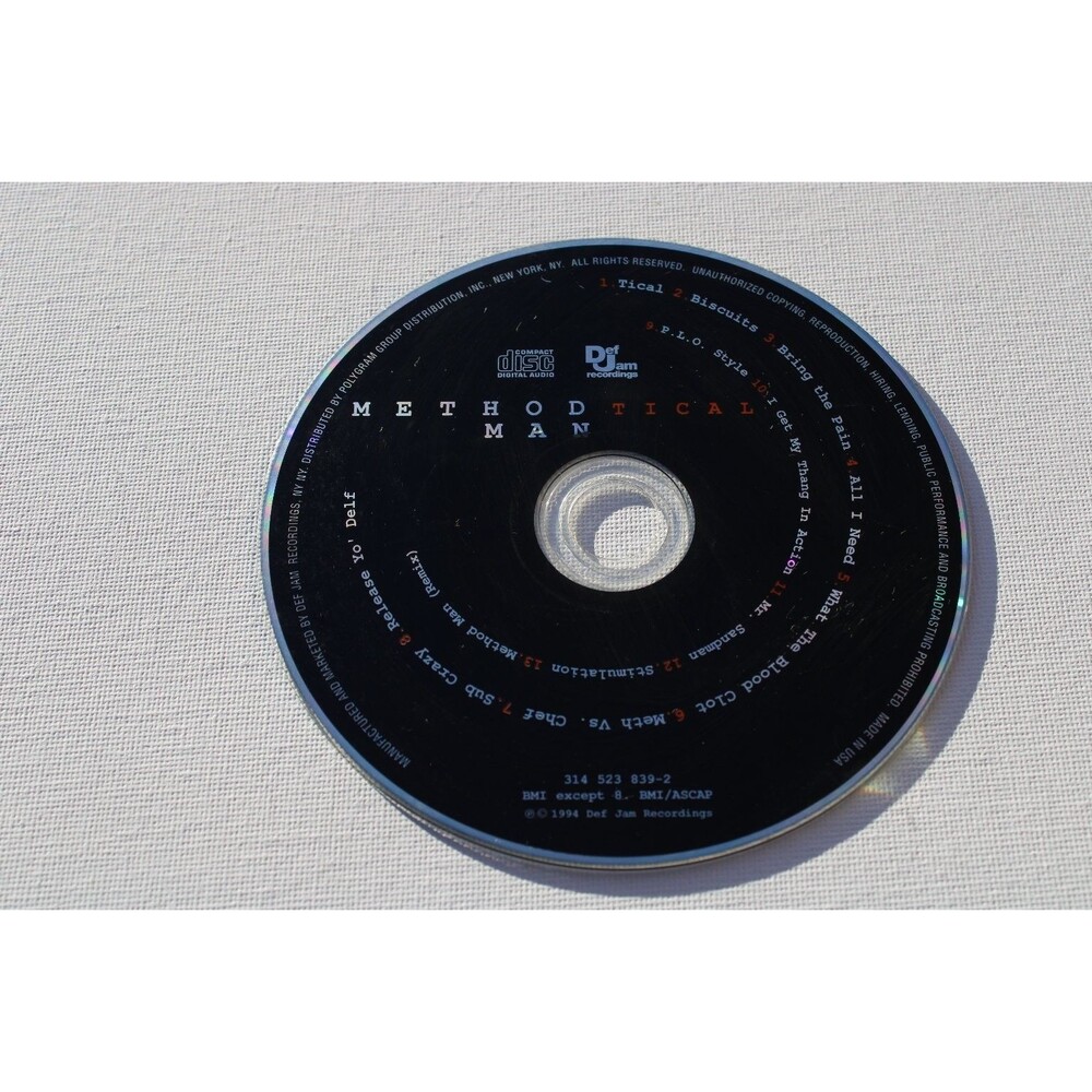 Method Man – Tical CD 1994 Hip Hop Rap Def Jam Recordings Classic